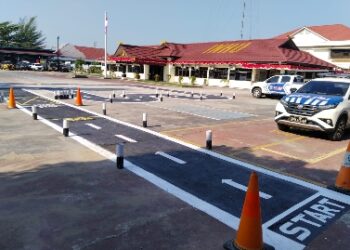 Satlantas Polres Inhu Uji Coba Lapangan Praktek SIM C Baru, Ini Bentuknya