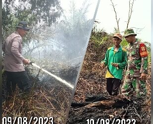 Sinergitas Polsubsektor Pelalawan Gerak Cepat Berjibaku Bersama Babinsa Koramil Bunut