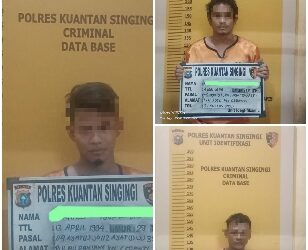 Tim Mata Elang Satresnarkoba Polres Kuansing Amankan 3 Orang Tersangka ini kasusnya