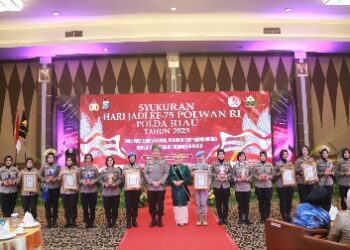 Polda Riau Memperingati Puncak Hari Jadi Polwan Republik Indonesia ke -75,Polri Presisi Polwan Siap Mendukung Pemilu Damai Menuju Indonesia Maju