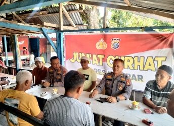 Jum’at Curhat, Kasat Bimas Imbau Agar Membuka Lahan Jangan Dibakar