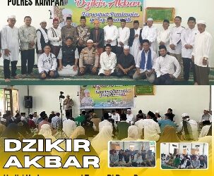 Kapolsek Tapung Hulu Bersama Personil Hadiri dan Lakukan Pengamanan Dzikir Akbar