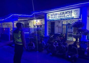 Polres Sawahlunto Tindak Balap Liar, Puluhan Ranmor Dikandangkan