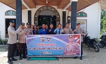 Polres Kuansing dan Polsek Jajaran Gelar Program Minggu Kasih