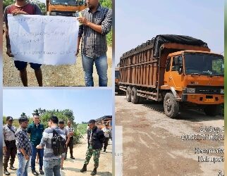 Belasan Anak Kemenakan Bukit Garam Menutup Jalan, Desak PT SLS Ganti Rugi Lahan Warga