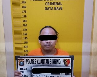 Sat Reskrim Polres Kuansing Amankan Pelaku Tindak Pidana Persetubuhan Anak Dibawah Umur