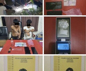 Tim Mata Elang Sat Resnarkoba Polres Kuansing Tangkap Dua Tersangka Pengedar dan Perantara Jual Beli Narkotika Jenis Sabu