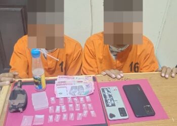 Satnarkoba Polres Pelalawan Amankan Dua Warga Segati ini kasusnya
