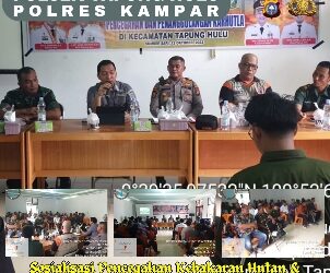 Kapolsek Tapung Hulu Sosialisaikan Pencegahan dan Penanggulangan Karhutla