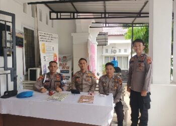 Polres Kampar Melakukan Pengamanan di Kantor KPU Dan Bawaslu