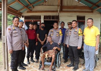 Polres Kuansing Laksanakan Bedah Rumah Dalam Rangka Bakti Sosial Pengabdian AKABRI 90