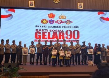 Aspidmil Kejati Riau Hadiri Bakti Kesehatan dan Bakti Sosial AKABRI Angkatan 90 