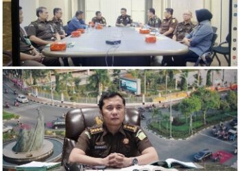 Asintel Kejati Riau Ikuti Kegiatan Rapat Optimalisasi Kinerja Posko Pemilu Secara Virtual