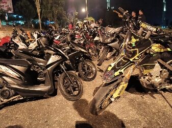 Kasat Lantas Polres Pelalawan kembali Pimpin Penertiban Aksi balap Liar 