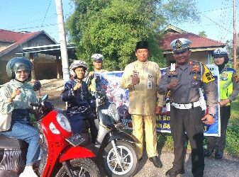 Didukung Pemkab Inhu, Satlantas Polres Inhu Gelorakan Bulan Tertib Helm