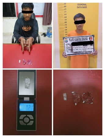 Tim Mata Elang SatresNarkoba Polres Kuansing Tangkap Kurir Sabu di Desa Logas Kecamatan Singingi