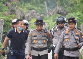 Polres Kampar Komitmen Berantas Ilegal Logging , Amankan 215 Tual Kayu Tak Bertuan Serta Mobil Truk 