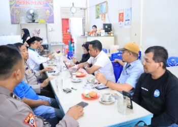 Humas Polres Kuansing Jalin Silaturahmi Bersama Insan Pers Dalam Rangka Wujudkan Pemilu Damai 