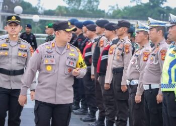 Kapolres Siak Pimpin Apel Kesiapan Pengamanan Pleno Tingkat Kabupaten Siak