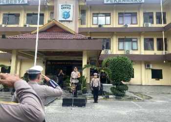 Kapolresta Pekanbaru Pimpin Apel Gelar Pasukan Ops Keselamatan Lancang Kuning 2024