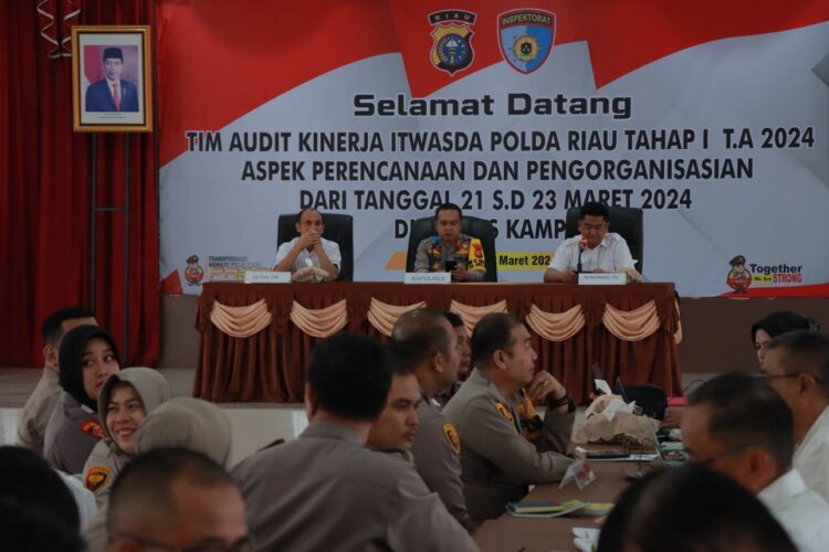 Itwasda Polda Riau Melaksanakan Audit Kerja Tahap Satu Anggaran 2024 di Polres Kampar