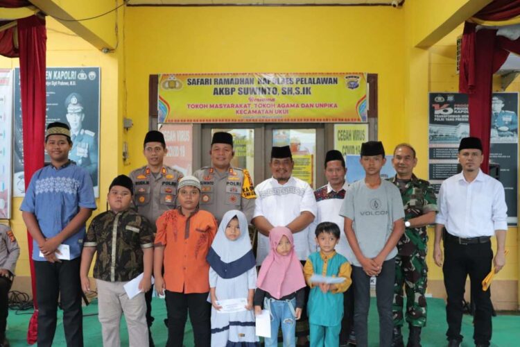 Safari Ramadhan 1445 H Kapolres Pelalawan ke Mapolsek Ukui dan Sampaikan Himbauan Kamtibmas