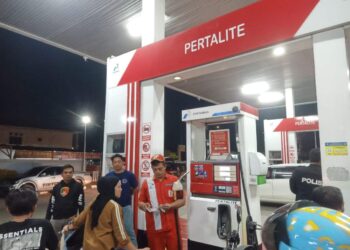 Sat Reskrim Polres Kuansing Lakukan Pengecekan Pendistribusian BBM di SPBU Sungai Jering