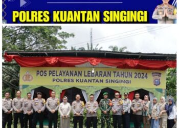 Tim Was Ops Ketupat Lancang Kuning 2024 Itwasda Polda Riau Tinjau Kesiapan Pospam Polres Kuansing di Bundaran Carano
