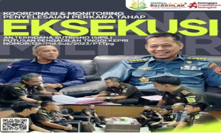 Aspidmil Kejati Riau Lakukan Koordinasi dan Monitoring ke Kejaksaan Negeri Bintan ini keteranganya
