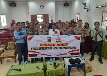 Tim Minggu Kasih Polresta Pekanbaru Sambang dan Tampung Aspirasi Jemaat GPI