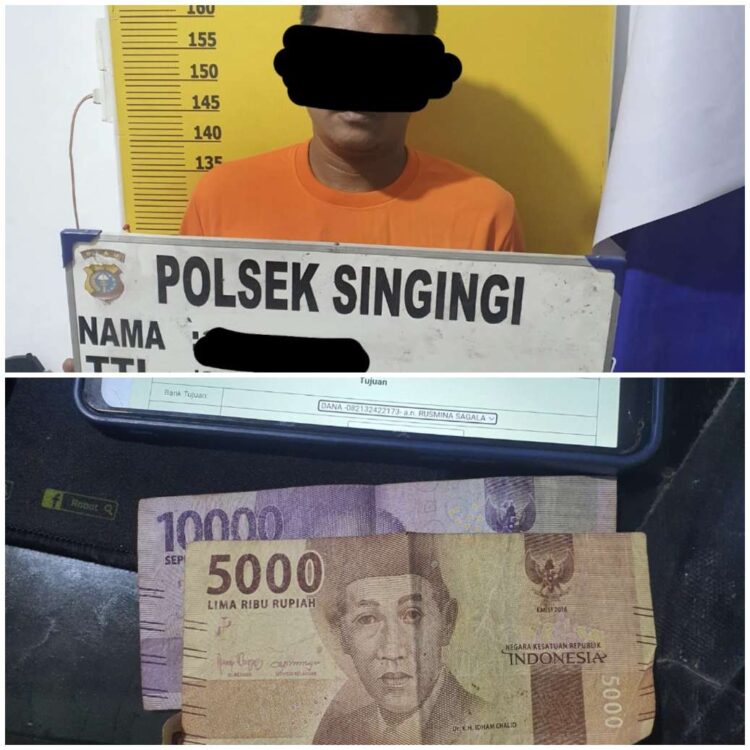 Kasus Perjudian Online Sudah Viral Polsek Singingi Berhasil Tangkap Satu Orang di Desa Sungai Keranji ini kronologinya