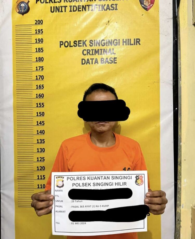 Polsek Singingi Hilir Ungkap Pencurian dengan Pemberatan di Desa Tanjung Pauh