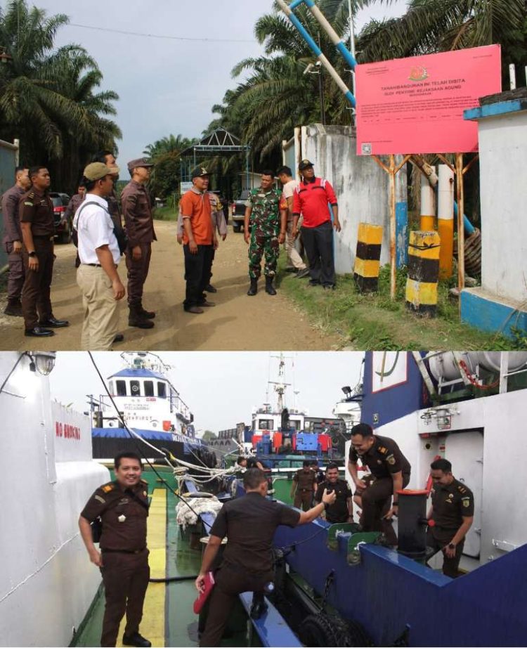 Kepala Kejaksaan Negeri Indragiri Hulu melakukan pengecekan seluruh Barang Sitaan terkait PT. Duta Palma di 12 titik