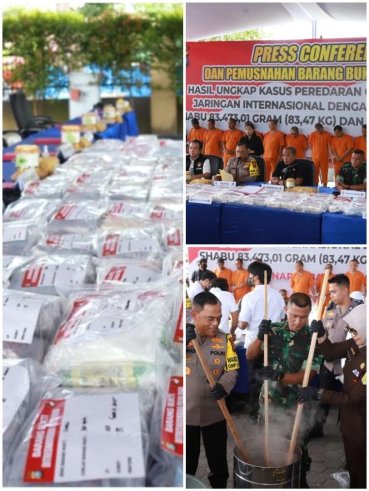Polda Riau Musnahkan Narkoba Jaringan Internasional Senilai Rp96,5 Miliar