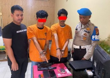 Tim Opsnal Polsek Tualang Tangkap 2 Kurir Sabu, Pelaku Merupakan Residivis