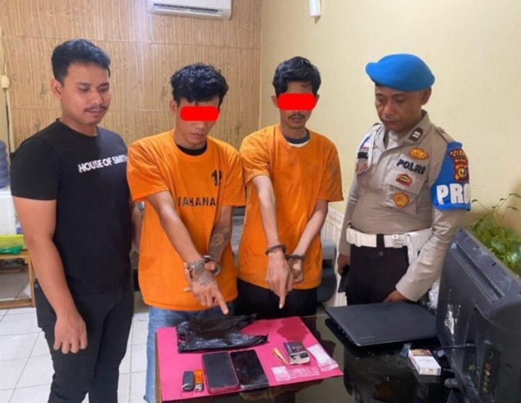 Tim Opsnal Polsek Tualang Tangkap 2 Kurir Sabu, Pelaku Merupakan Residivis