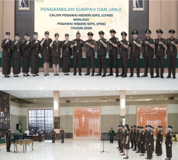 Kejati Riau Lantik CPNS Menjadi PNS Kejaksaan Tinggi Riau