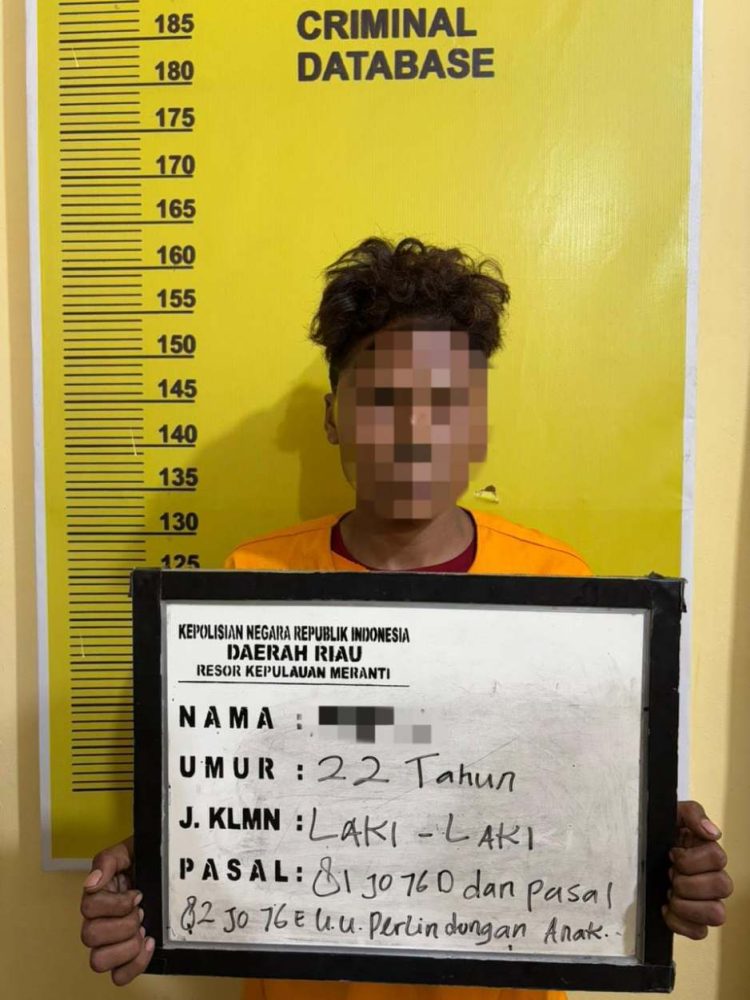 Cabuli Anak dibawah Umur Seorang Pemuda 22 Tahun Di Amankan Polres Meranti