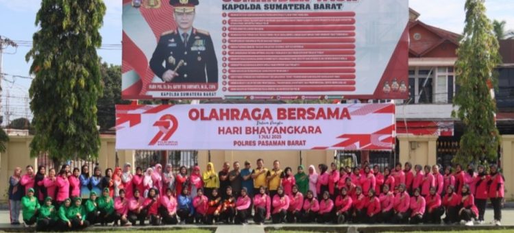 Polres Pasaman Barat Gelar Olah Raga Bersama Forkopimda Hari Bhayangkara ke 79