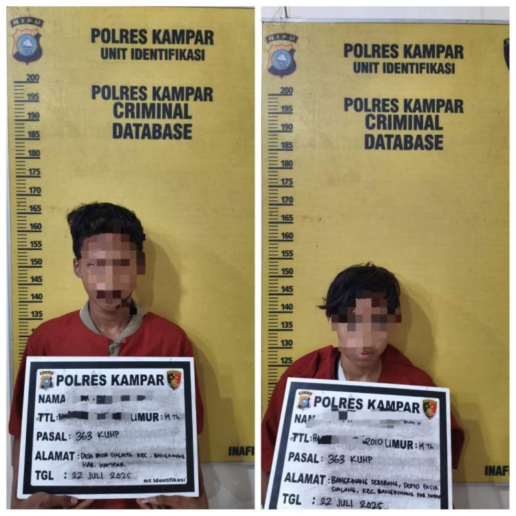 Pencurian di Toko Perhiasan Bangkinang Terungkap Dua Pelaku Ditangkap Polisi
