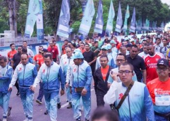 Kapolri Kapolda dan Gubernur Riau Tampak Antusias Ikuti Riau Bhayangkara Run 2025