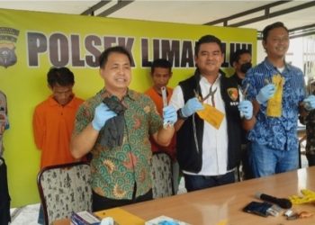 Tim Opsnal Polsek Limapuluh Ringkus 4 Pelaku Pencuri Kabel Yang Menyamar Jadi Teknisi PLN