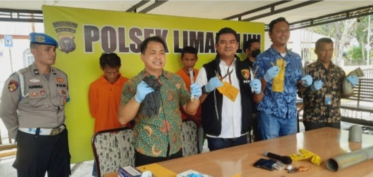 Tim Opsnal Polsek Limapuluh Ringkus 4 Pelaku Pencuri Kabel Yang Menyamar Jadi Teknisi PLN