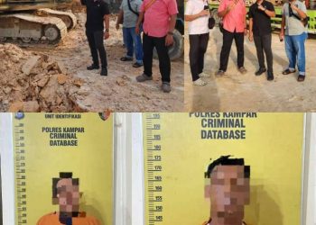 Satreskrim Polres Kampar Bergerak Cepat Galian C Ilegal di Tapung Diobrak-abrik dua Pelaku Tak Berkutik
