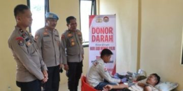 Hari Jadi Humas Polri Ke-74 Tahun 2025 Polres Pasbar Bhakti Sosial Donor Darah