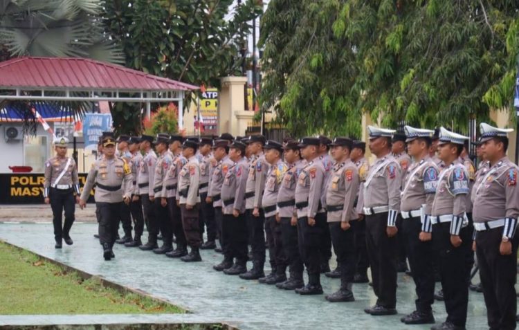 Polres Pasaman Barat Adakan Apel Gelar Pasukan Operasi Zebra Singgalang 2025 ini pesan Kapolres
