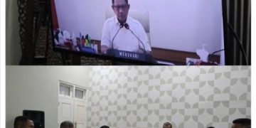 Bupati Inhu Rapat Koordinasi Evuluasi Pengelolaan APBD tahun 2025 bersama Mendagri