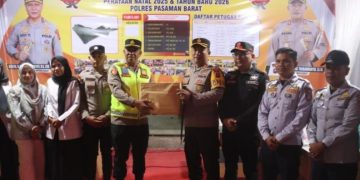 Kapolres Pasbar Bersama Forkopimda Tinjau Langsung Pengamanan Misa Malam Natal 2025