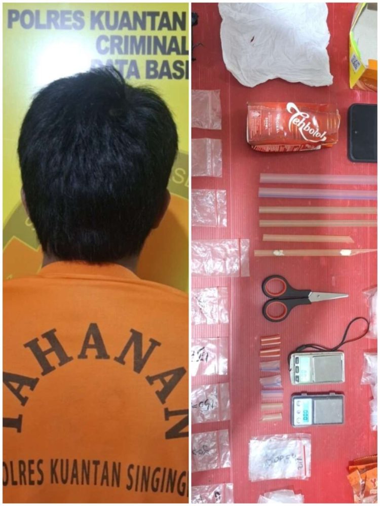 Tim Elang Kuantan Ringkus Pengedar Sabu 9,42 Gram yang Sempat Coba Kabur