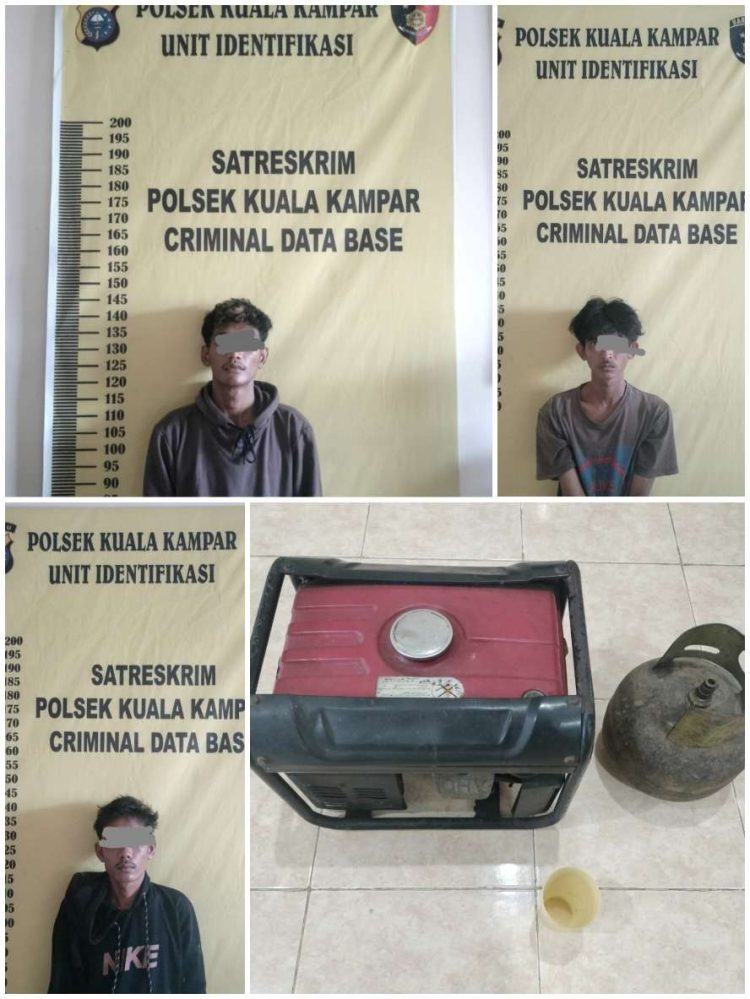 Pencurian Dengan Pemberatan di Kuala Kampar, 3 Pelaku Ditangkap